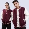 Varsity Jacket- Solid Maroon
